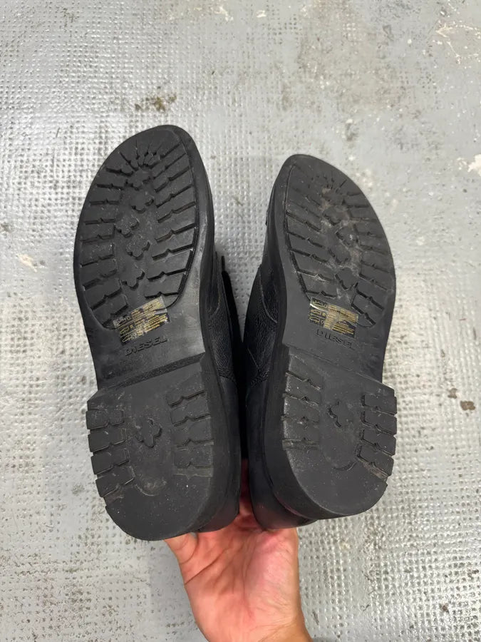 Diesel Black Leather Daily Boots goCiPlp 8