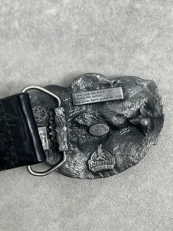 Diesel Black Leather Farm Avant-Garde Buckle Belt nFHvuow 5