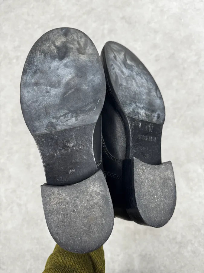 Diesel Black Minimalist Biker Leather Boots xNJxqsu 7