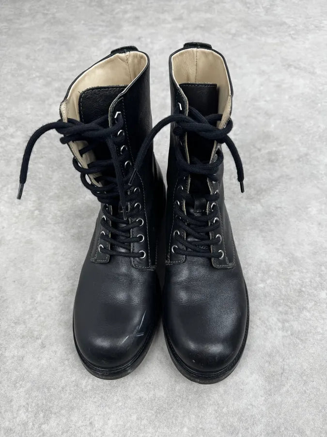 Diesel Black Minimalist Biker Leather Boots xNJxqsu 3