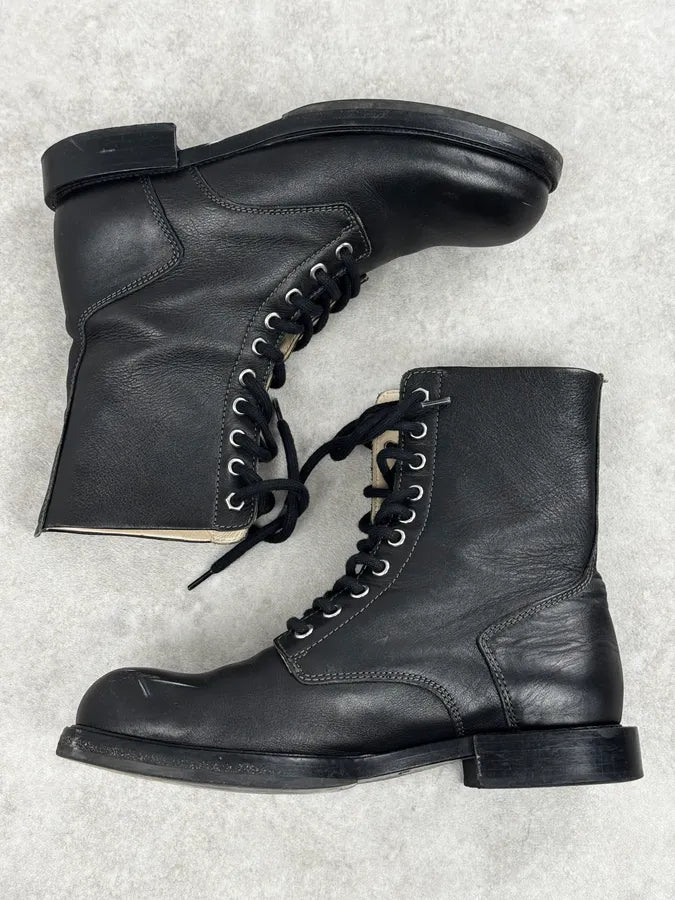Diesel Black Minimalist Biker Leather Boots xNJxqsu 2