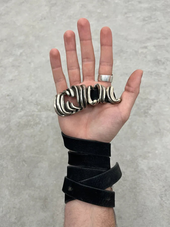 Diesel Black Minimalist Contemporary Leather Belt EtTNNve 0