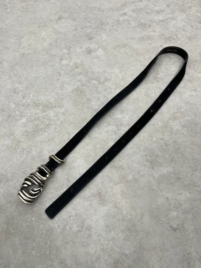 Diesel Black Minimalist Contemporary Leather Belt EtTNNve 2