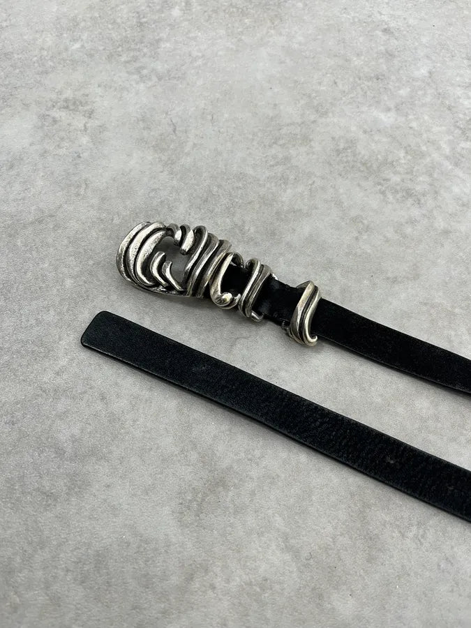 Diesel Black Minimalist Contemporary Leather Belt EtTNNve 3