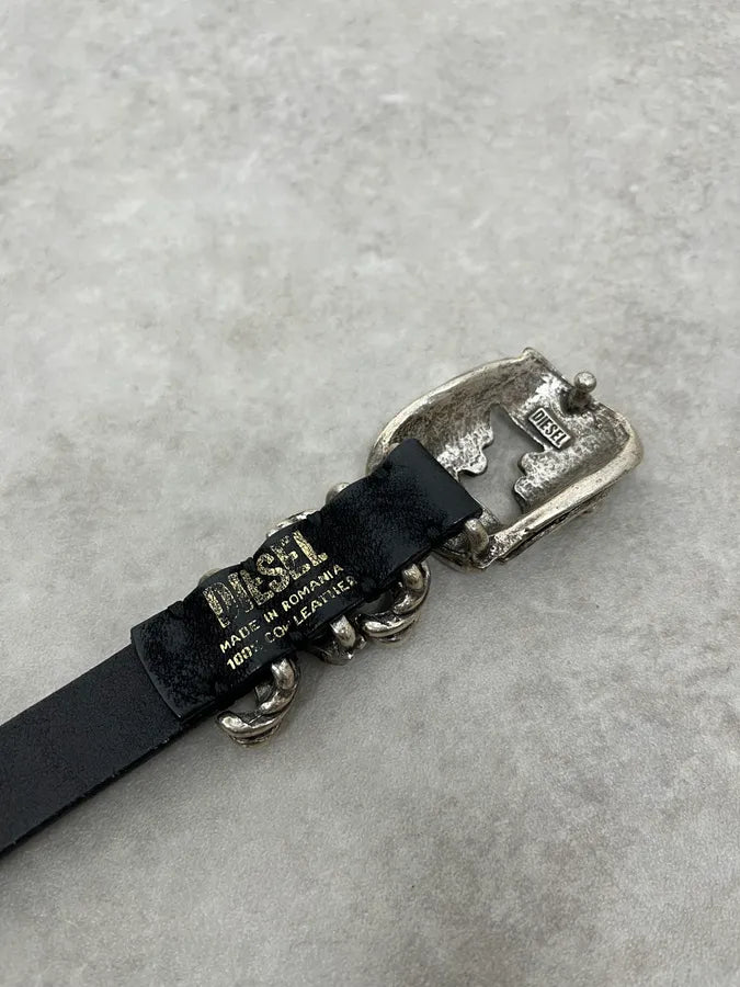 Diesel Black Minimalist Contemporary Leather Belt EtTNNve 7