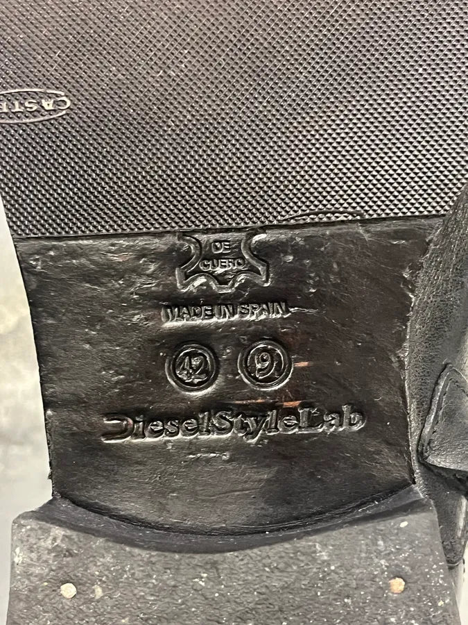 Diesel Black Minimalist Leather Boots cjwBqRG 7