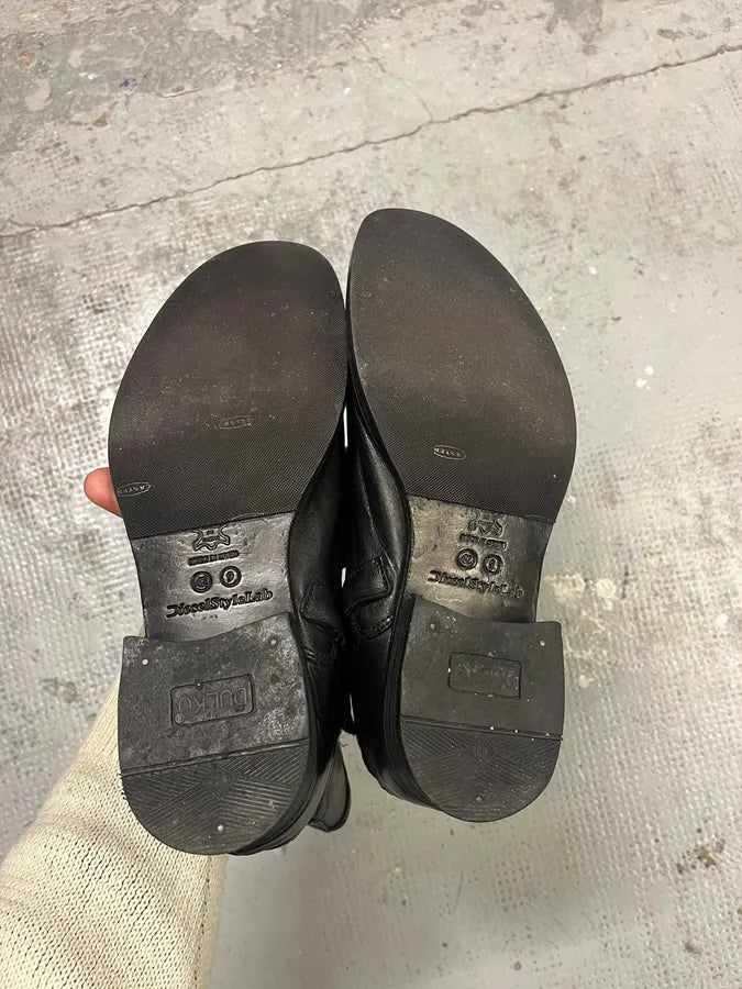 Diesel Black Minimalist Leather Boots cjwBqRG 8