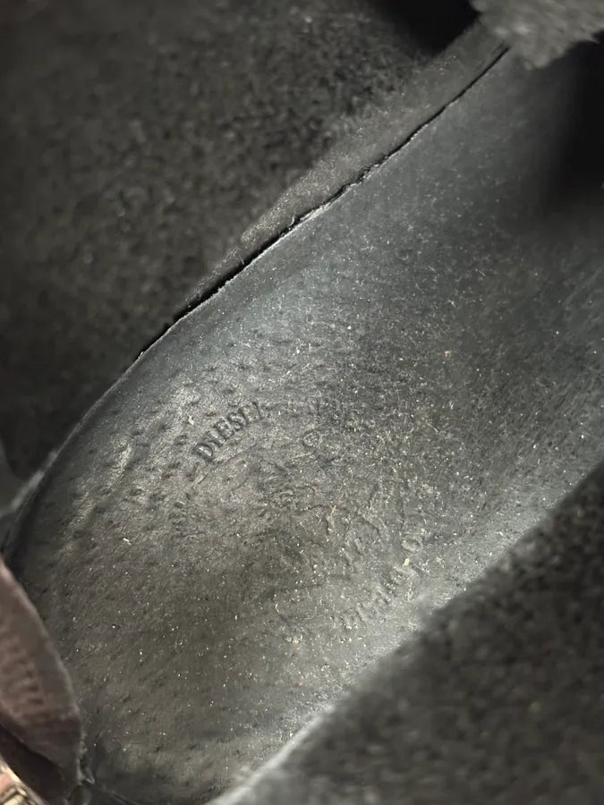 Diesel Black Multilaced Combat Leather Boots sKUCoeO 10