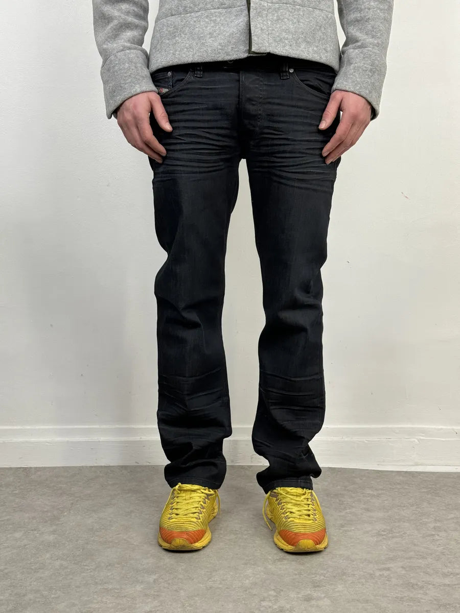 Diesel Black Stretch Biker Denim Jeans YZkOuYq 2