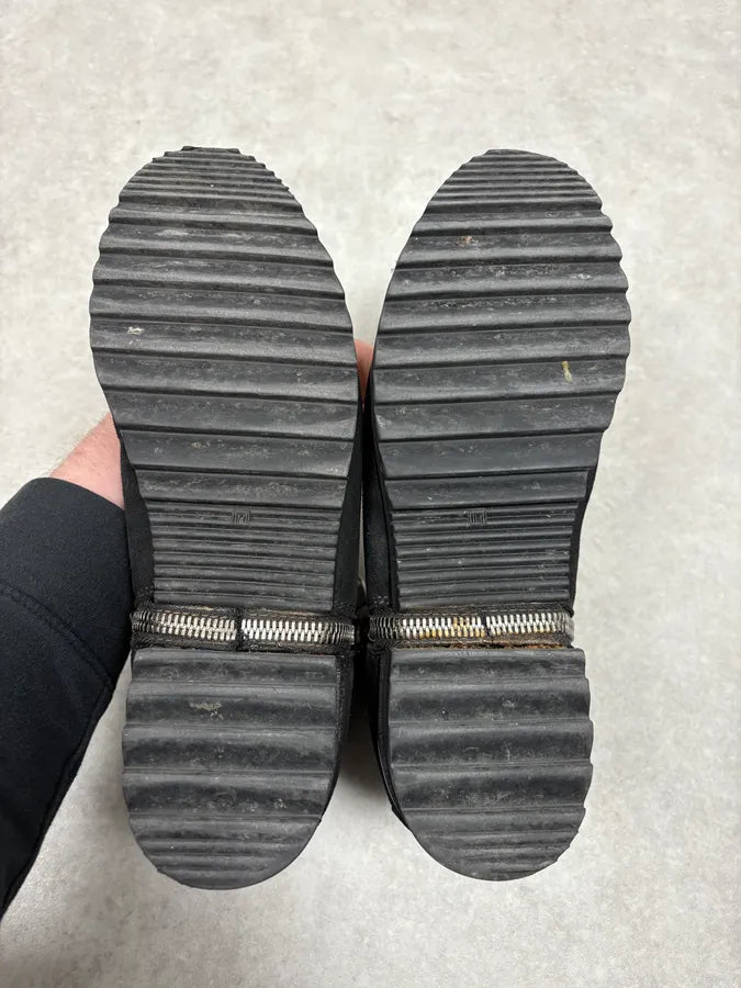 Diesel Black Suede Eroded Biker Leather Boots yUKQYmI 7