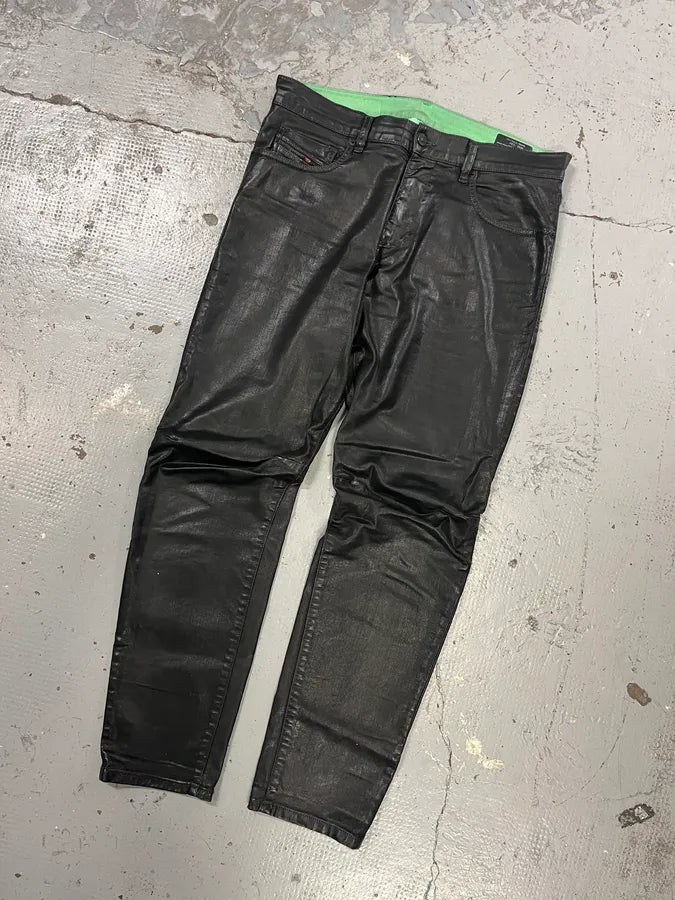 Diesel Black Waxed Avant Garde Slim Denim Jeans ggJWncZ 5