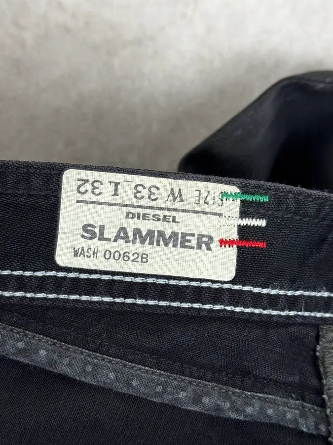 Diesel Black Waxed Coated Straight Jeans iQofMjZ 9