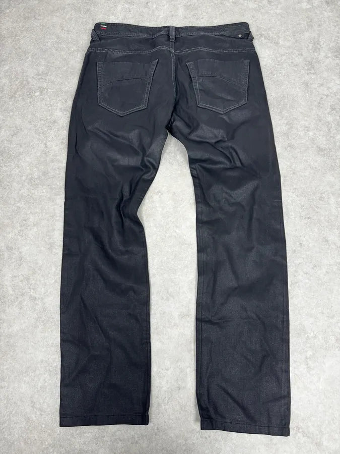 Diesel Black Waxed Coated Straight Jeans iQofMjZ 4