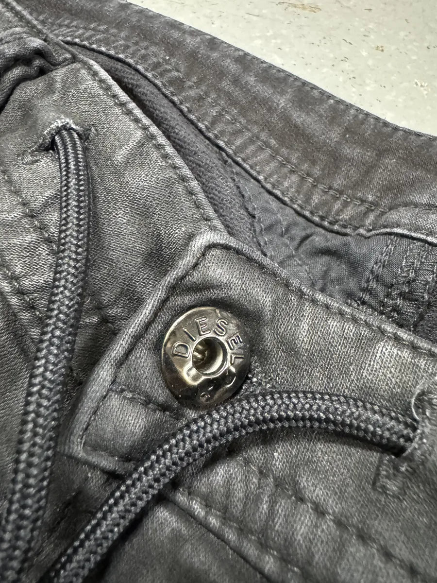 Diesel Black Waxed Effect Slim Denim Jeans BQOGmyT 9