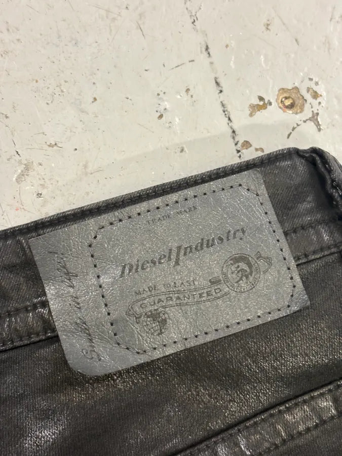 Diesel Black Waxed Avant-Garde Jeans yXzwzMz 9