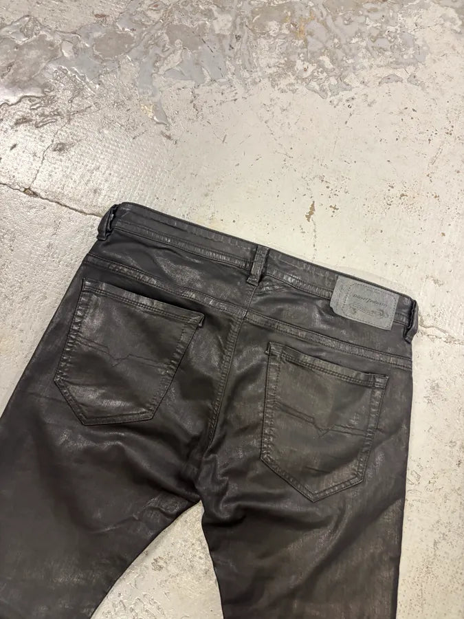 Diesel Black Waxed Avant-Garde Jeans yXzwzMz 6