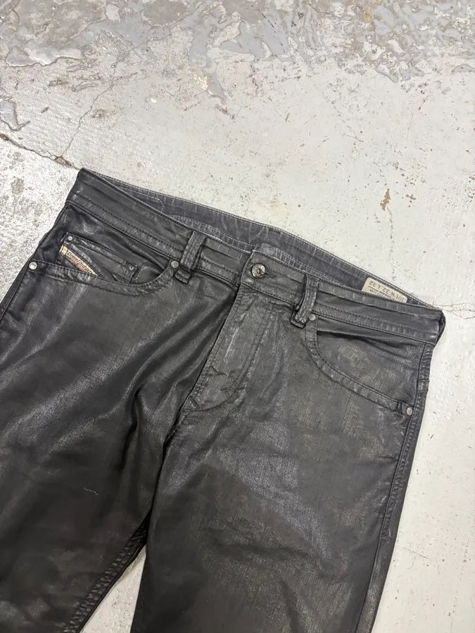 Diesel Black Waxed Avant-Garde Jeans yXzwzMz 4