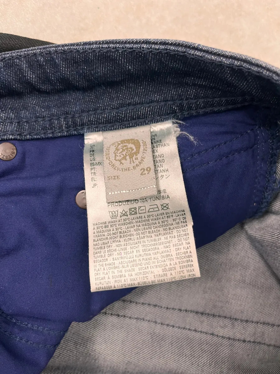 Diesel Black Waxed Slim Denim Jeans iOnFgCy 9