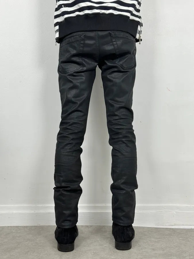 Diesel Black Waxed Slim Denim Jeans sTjStnr 3