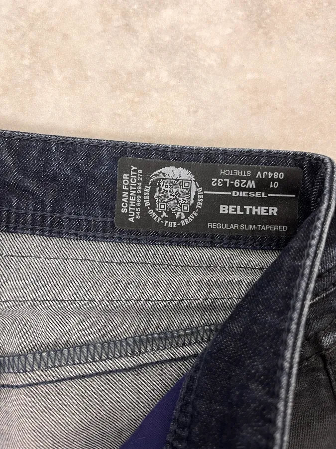 Diesel Black Waxed Slim Denim Jeans sTjStnr 8