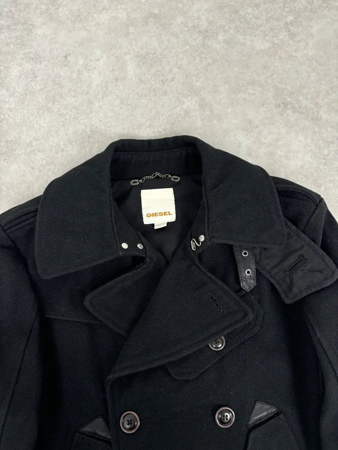 Diesel Black Wool Classy Caban Buttoned Jacket CCvXlYA 3