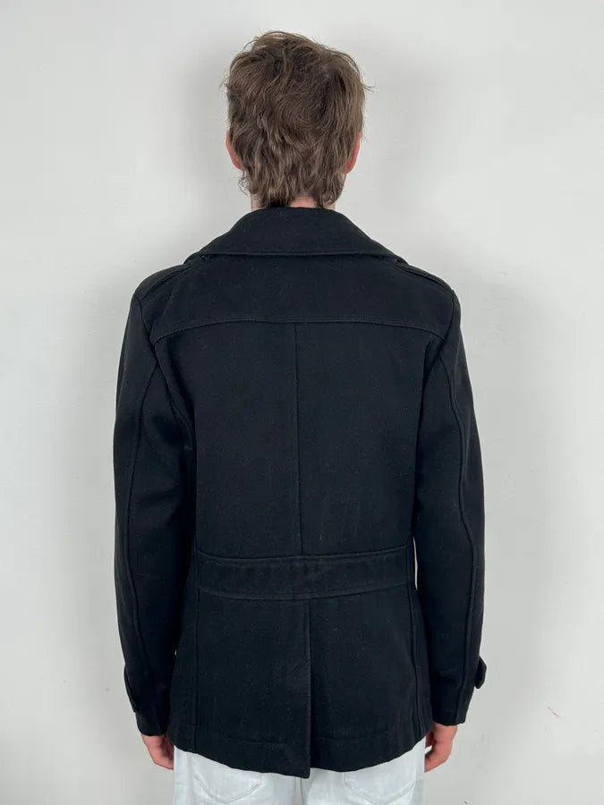 Diesel Black Wool Classy Caban Buttoned Jacket CCvXlYA 2