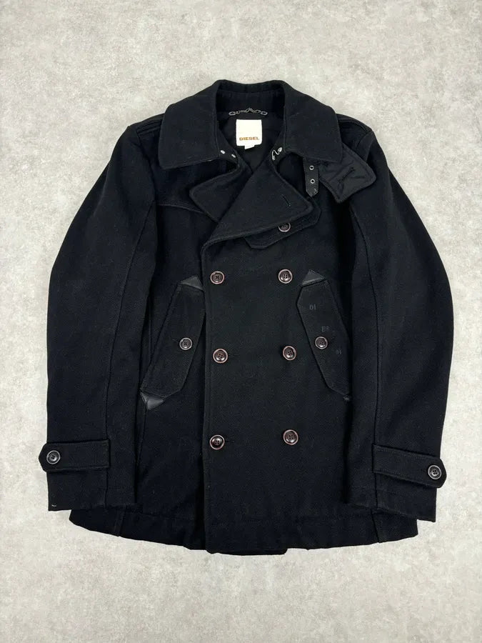 Diesel Black Wool Classy Caban Buttoned Jacket CCvXlYA 0