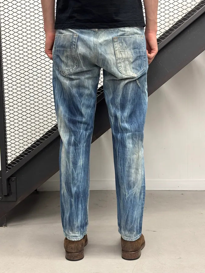Diesel Blue Irregular Denim Jeans nuTtPmY 3