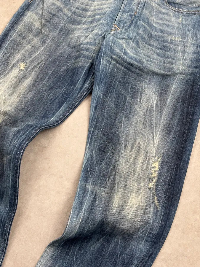 Diesel Blue Irregular Denim Jeans nuTtPmY 9