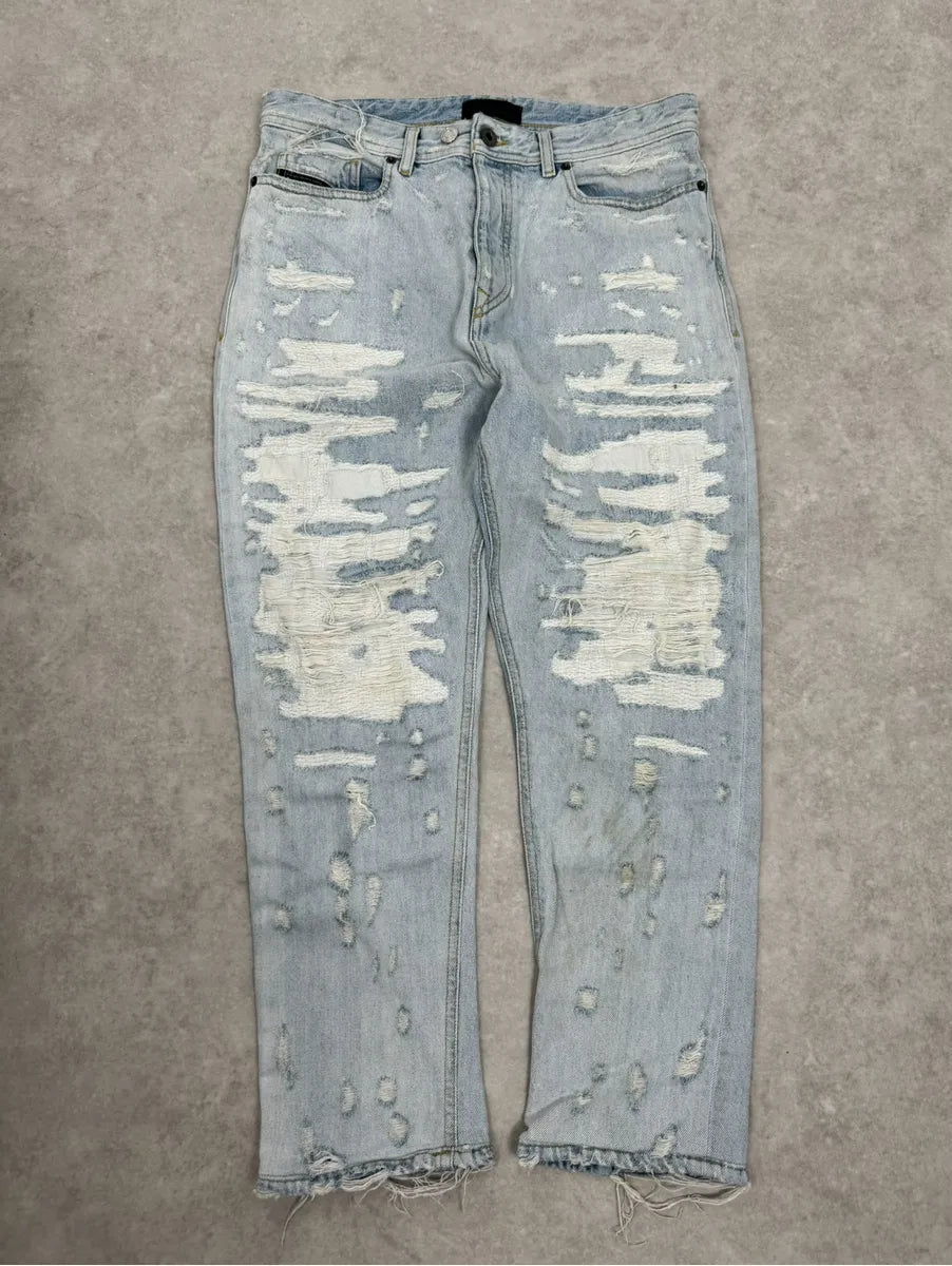 Diesel Blue Distressed Denim Jeans Ghelcvj 4