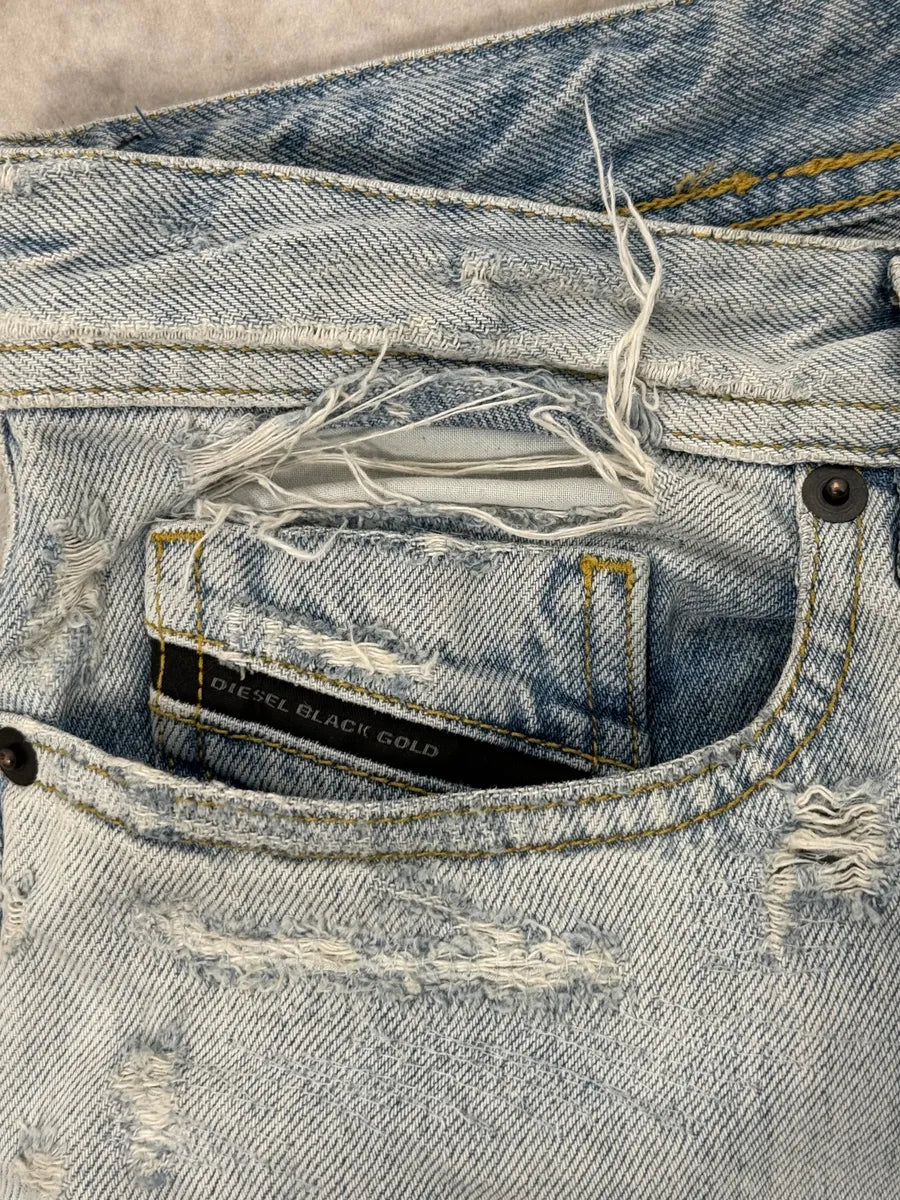 Diesel Blue Distressed Denim Jeans Ghelcvj 8