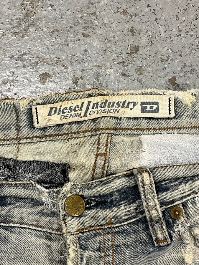 Diesel Blue Distressed Faded Slim Denim Jeans SdjXVrh 9