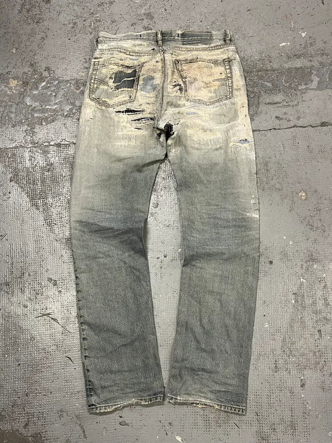 Diesel Blue Distressed Faded Slim Denim Jeans SdjXVrh 6