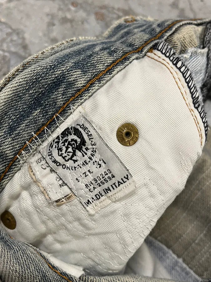 Diesel Blue Distressed Faded Slim Denim Jeans SdjXVrh 10