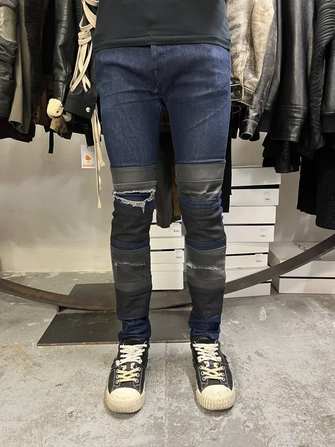 Diesel Blue Golden Denim Repaired Skinny Jeans gfszMrM 1