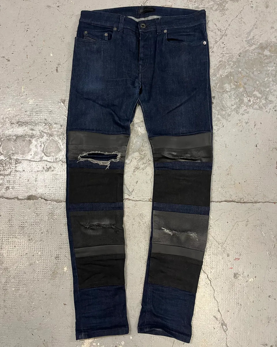 Diesel Blue Golden Denim Repaired Skinny Jeans gfszMrM 0