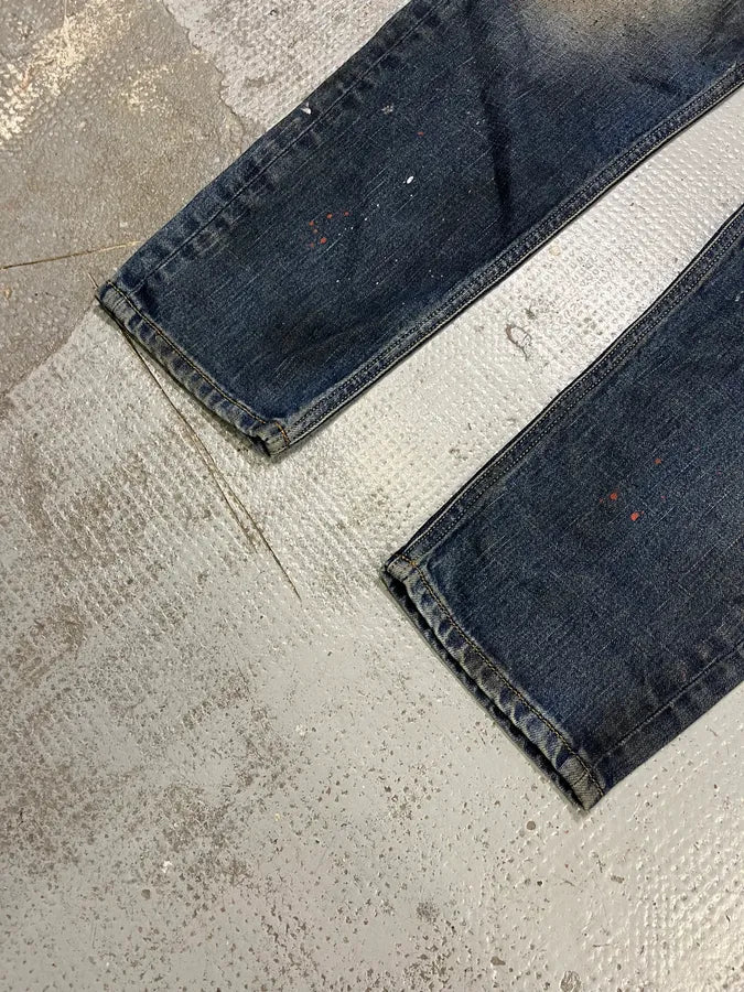 Diesel Blue Painted Faded Denim Jeans WuKjOYD 5