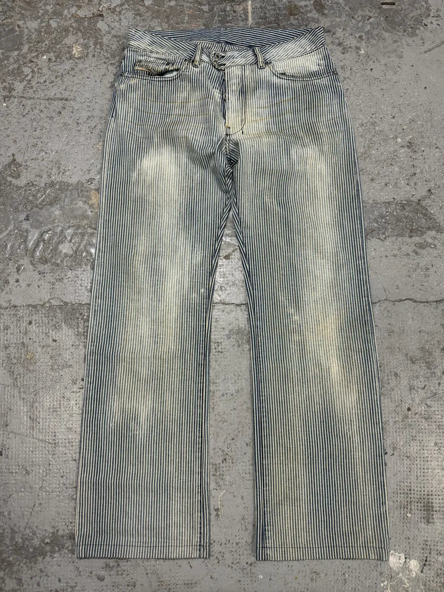 Diesel Blue Striped Marine Pants AcxbGQr 0