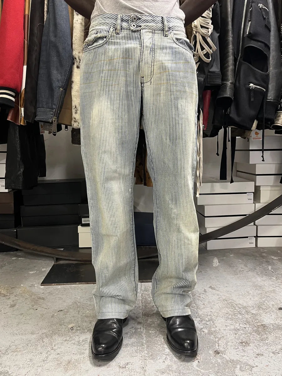 Diesel Blue Striped Marine Pants AcxbGQr 1