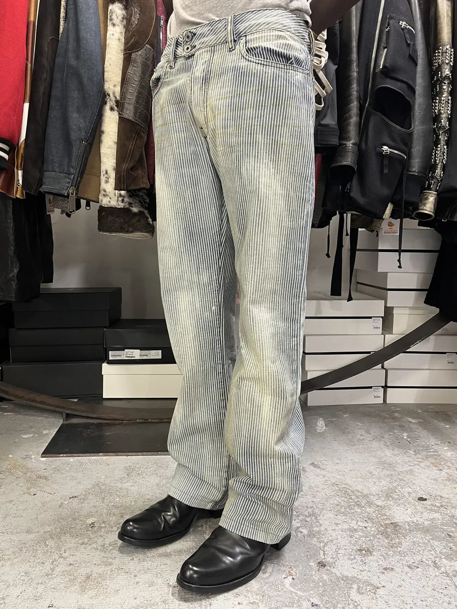 Diesel Blue Striped Marine Pants AcxbGQr 3