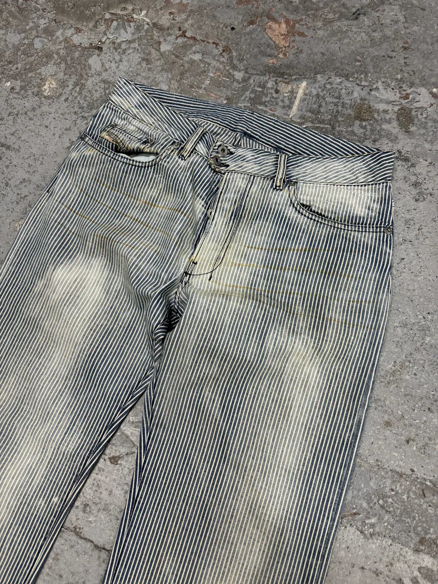 Diesel Blue Striped Marine Pants AcxbGQr 7