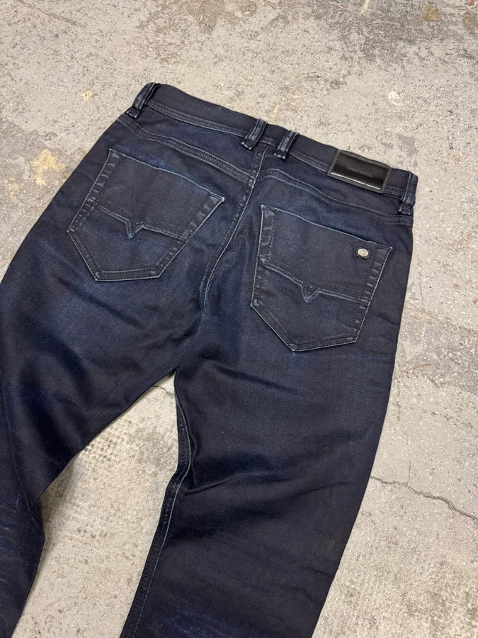 Diesel Blue Waxed Navy Denim Skinny Jeans rXvcbFb 3