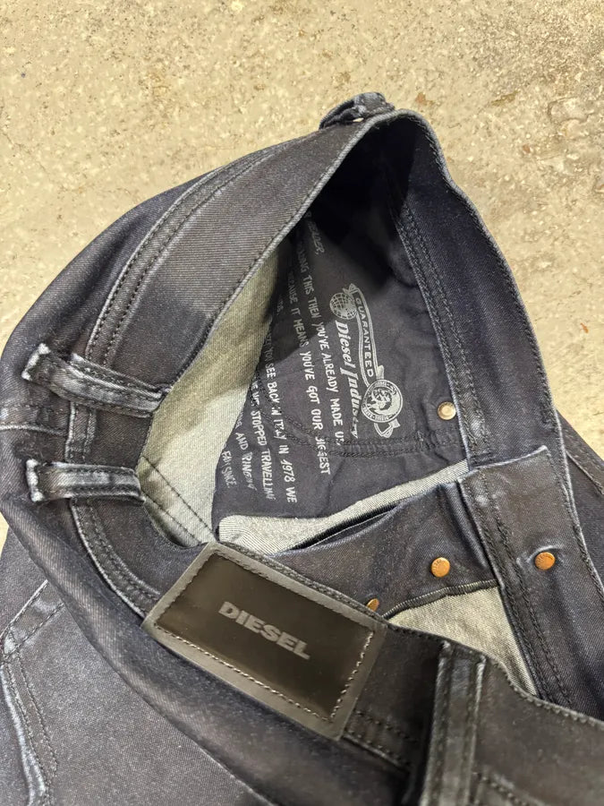 Diesel Blue Waxed Navy Denim Skinny Jeans rXvcbFb 7