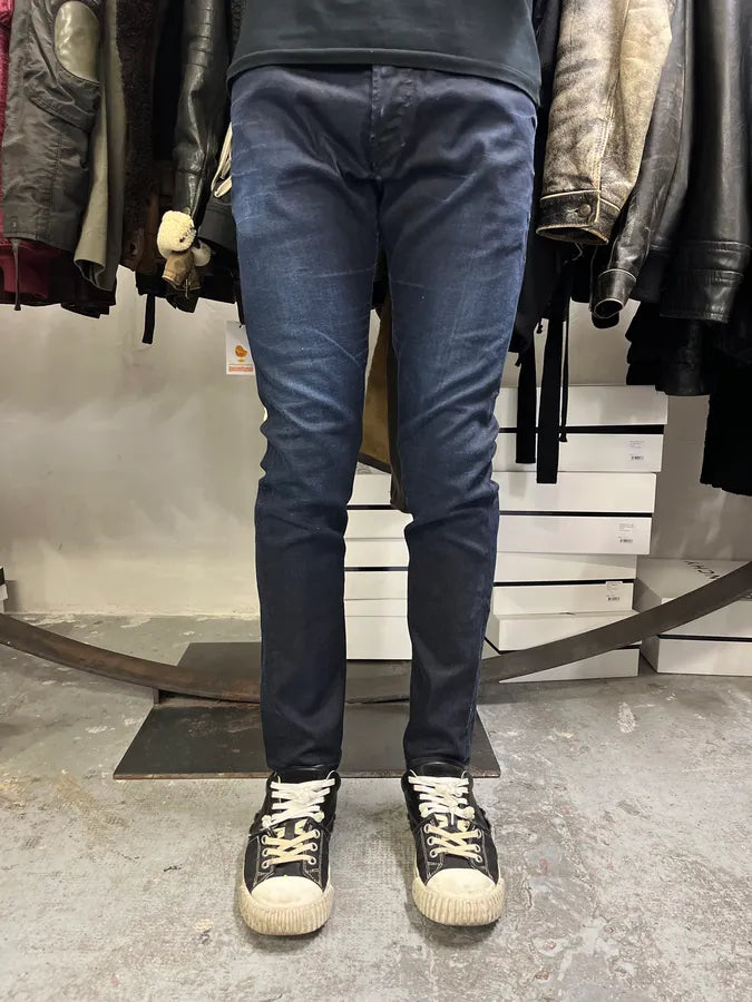 Diesel Blue Waxed Navy Denim Skinny Jeans rXvcbFb 8