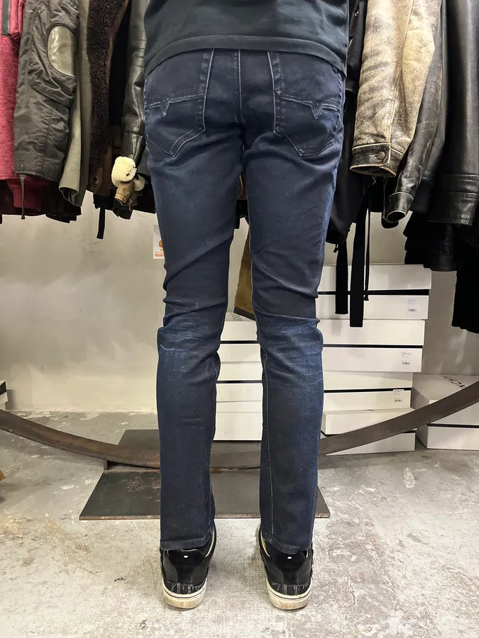 Diesel Blue Waxed Navy Denim Skinny Jeans rXvcbFb 9