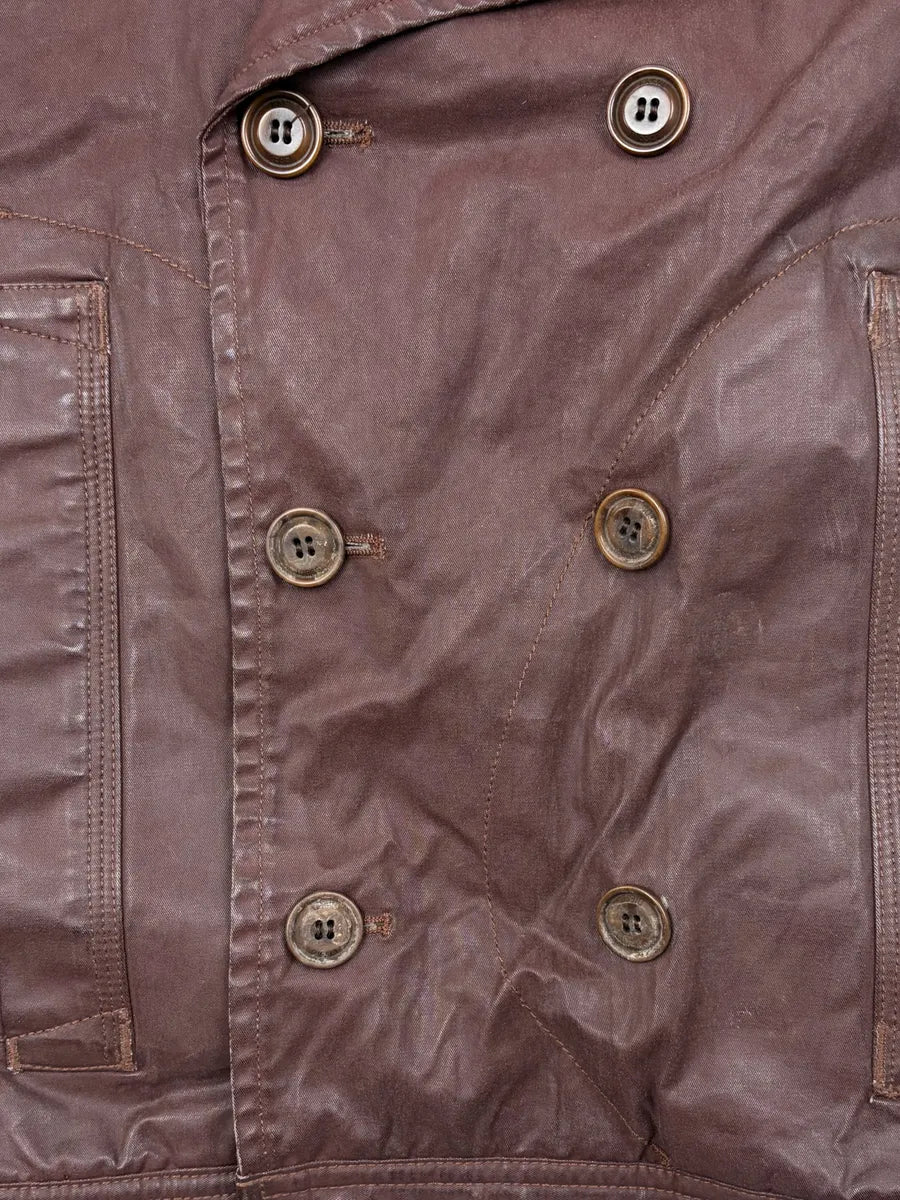 Diesel Brown Faded Double-Breasted Light Jacket OFkAqaI 5