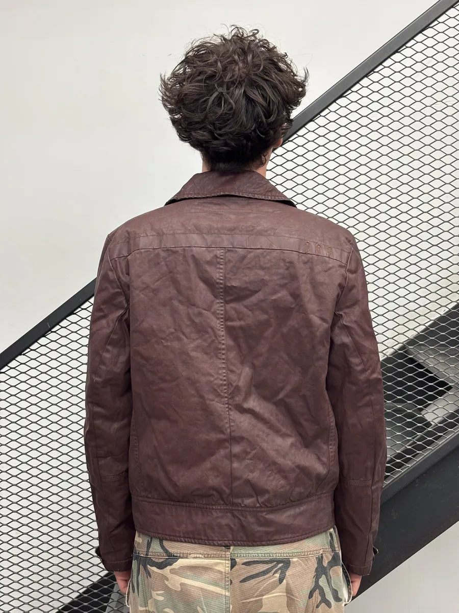 Diesel Brown Faded Double-Breasted Light Jacket OFkAqaI 1