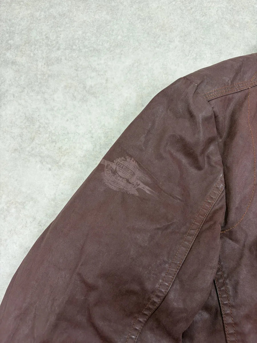 Diesel Brown Faded Double-Breasted Light Jacket OFkAqaI 8