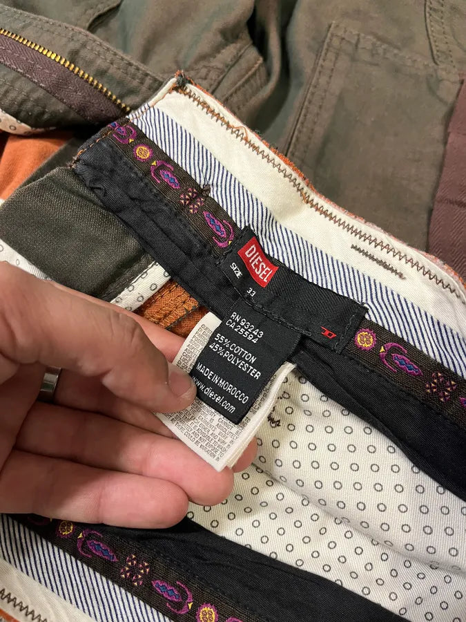 Diesel Cargo Faded Olive Orange Pants (M/L) PlEDIwy 12
