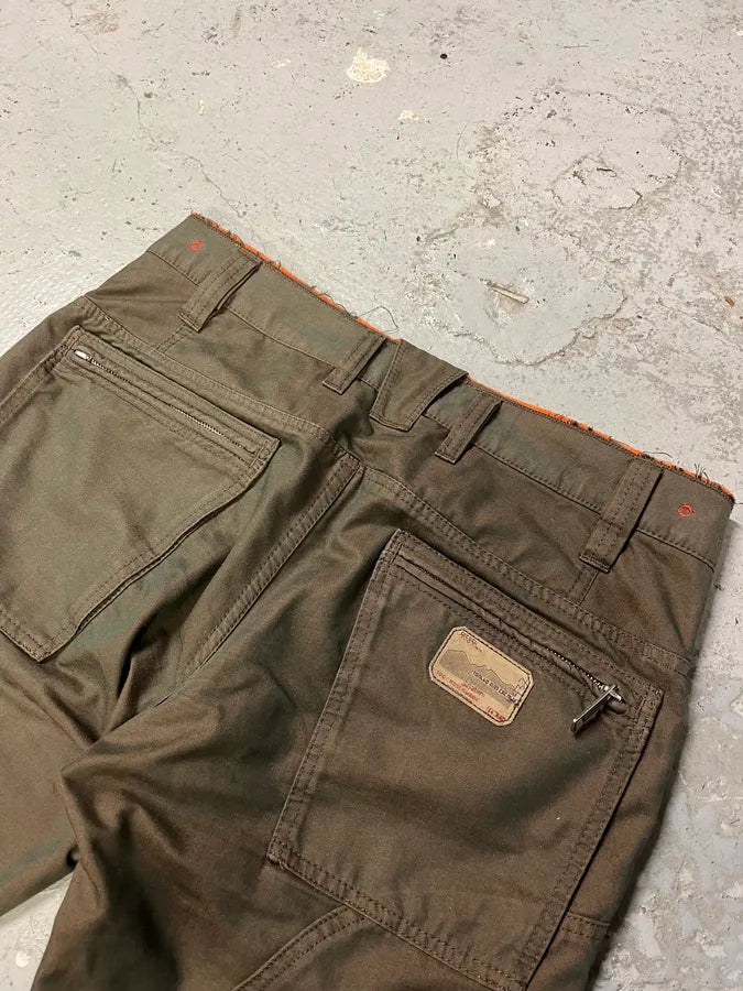 Diesel Cargo Faded Olive Orange Pants (M/L) PlEDIwy 8